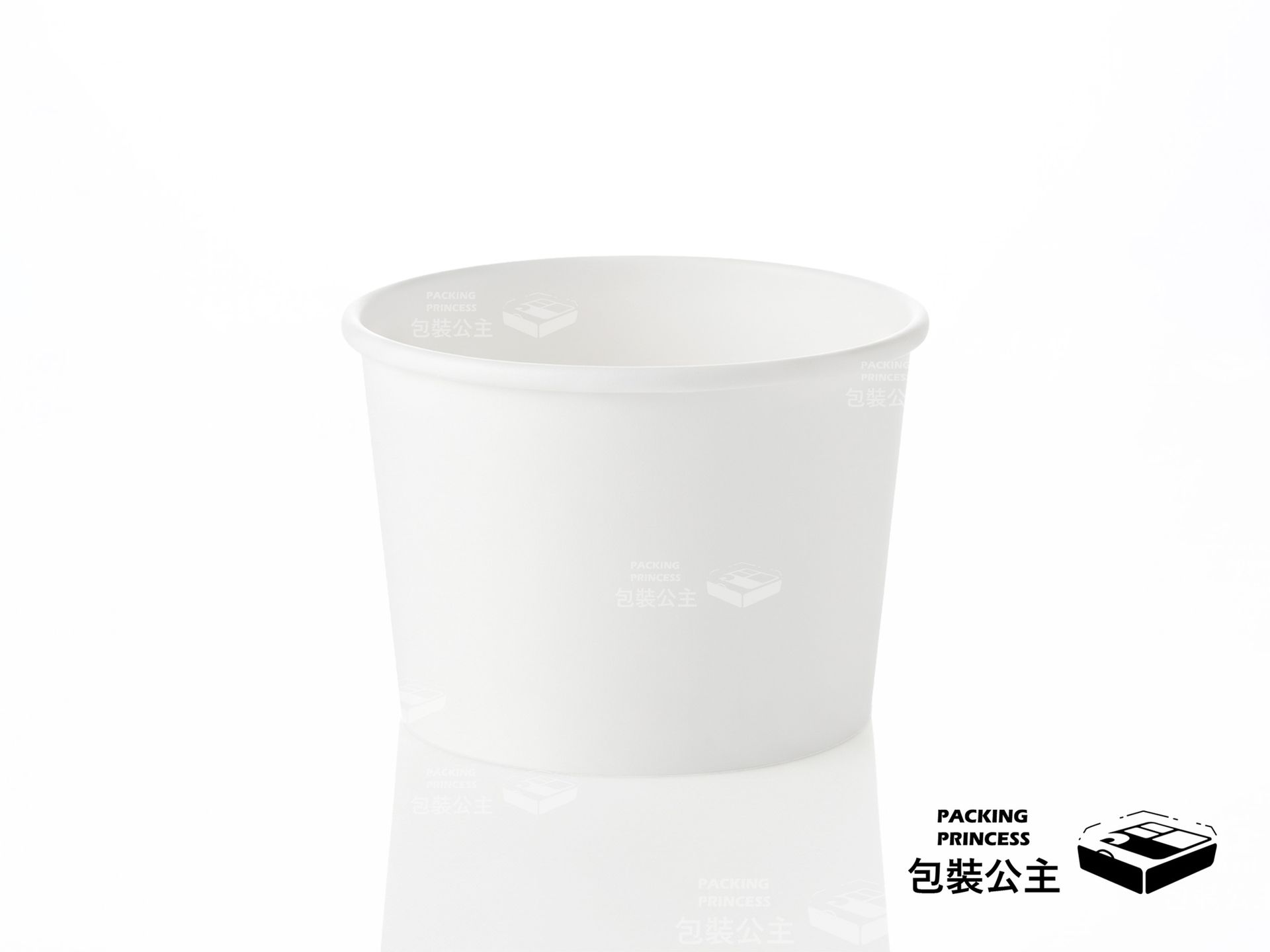 白色無印刷紙湯碗 | 1000CC 32盎司 大容量 多款蓋與中層可選（50組）