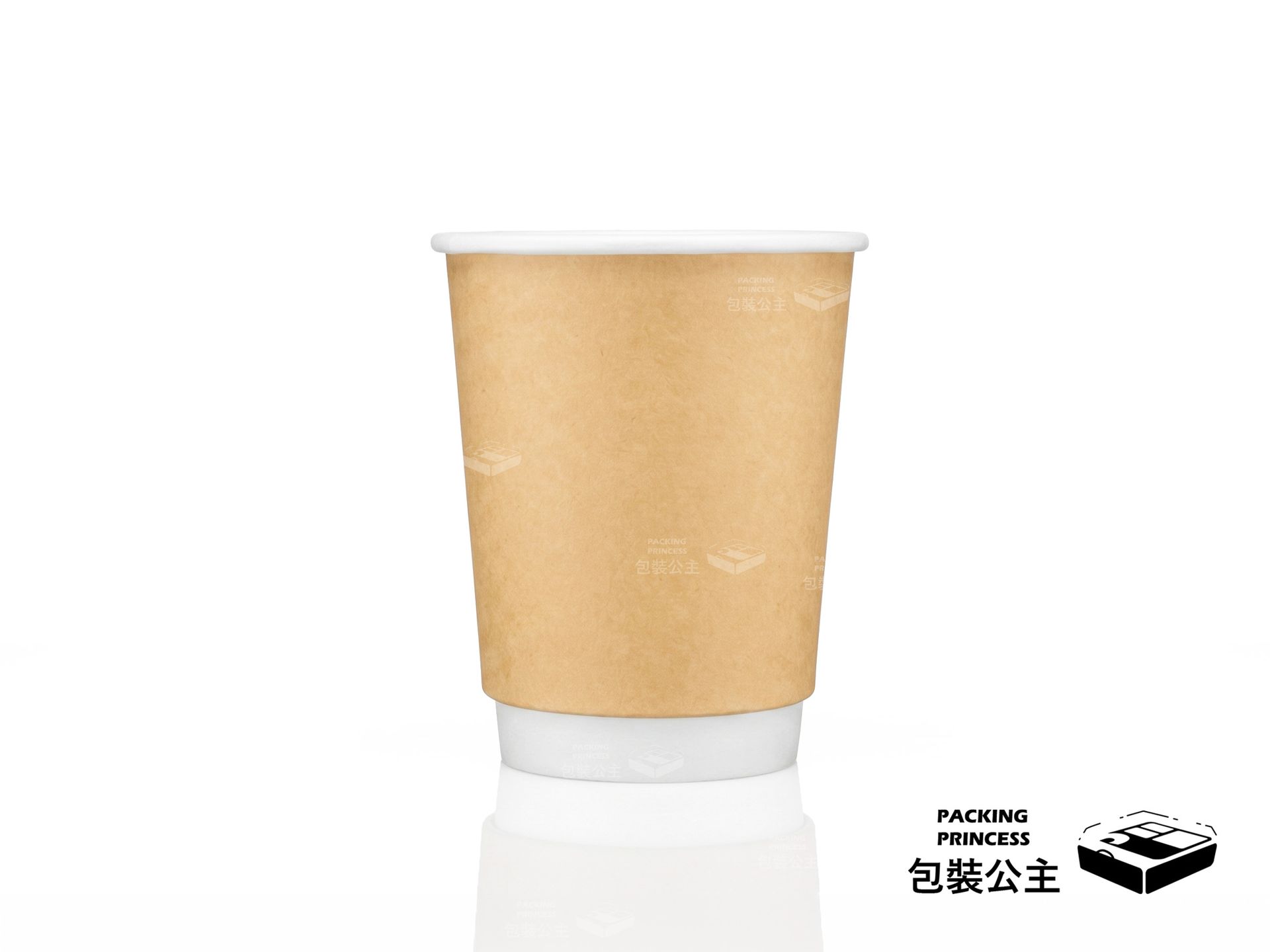 牛皮紙中空雙層紙杯，專業隔熱防燙設計，免用杯套的天然原色牛皮紙杯，文青風格自營咖啡廳、外帶手搖飲熱飲杯推薦。