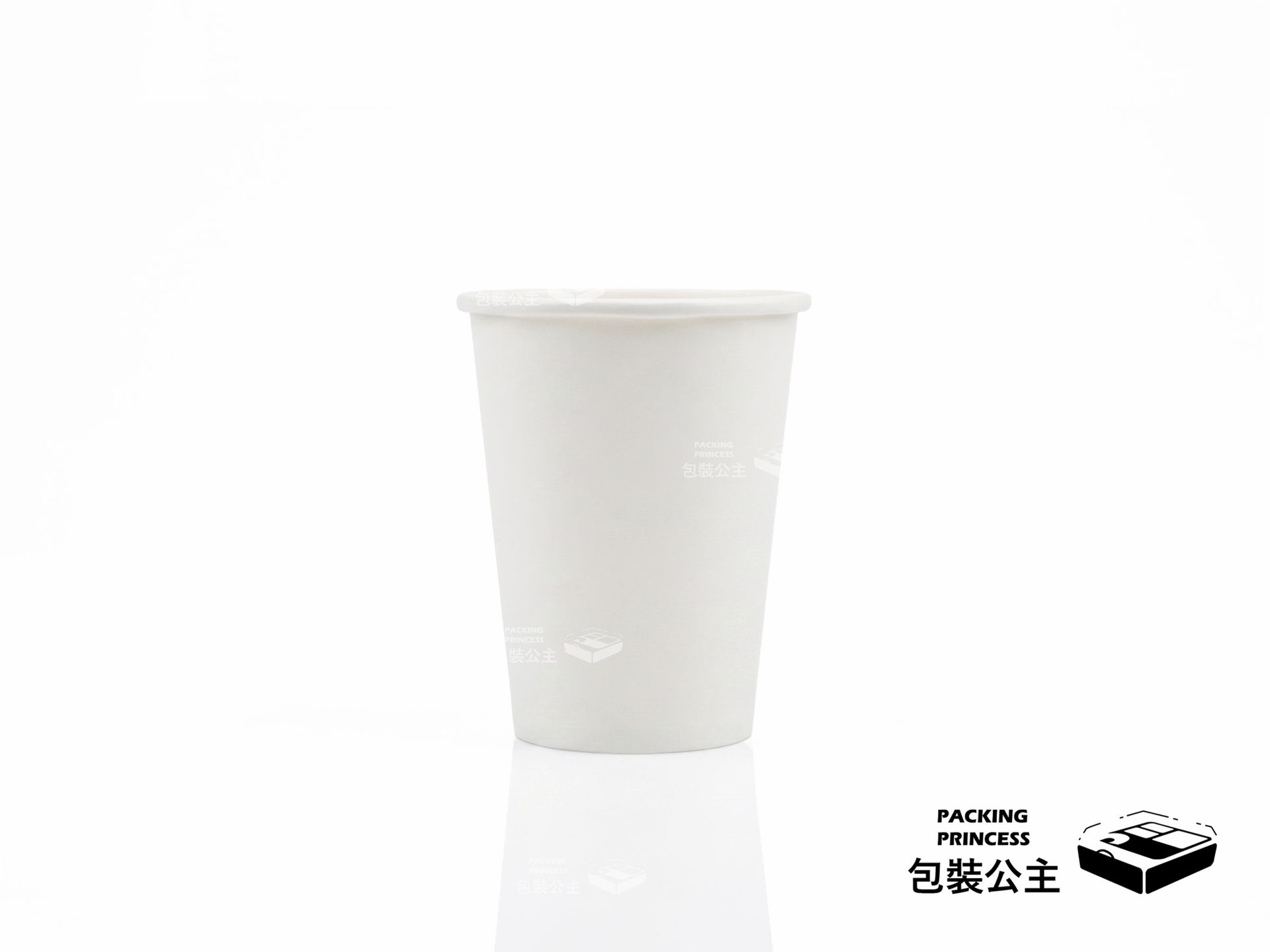 8盎司 (240cc) 專業咖啡紙杯：純白單層設計，口徑 12.8cm 高 9.4cm，手感紮實，適合精品咖啡店、早午餐與辦公室招待使用