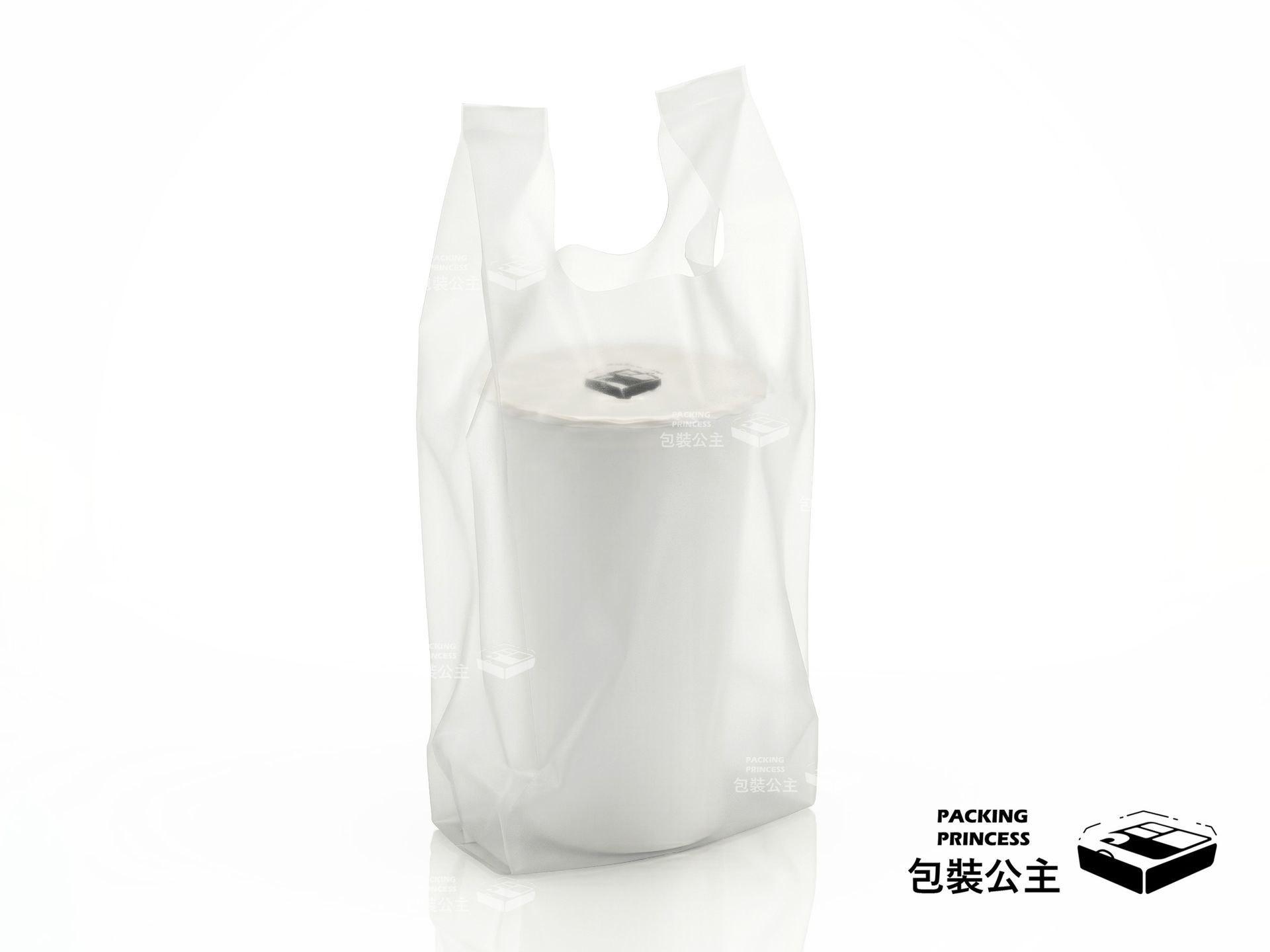 GD系列霧面加厚背心提袋:一入至多入規格齊全,霧面半透明材質具備隱私感,手感滑順且韌性極佳,適合大量外帶飲品與餐飲耗材批發採購
