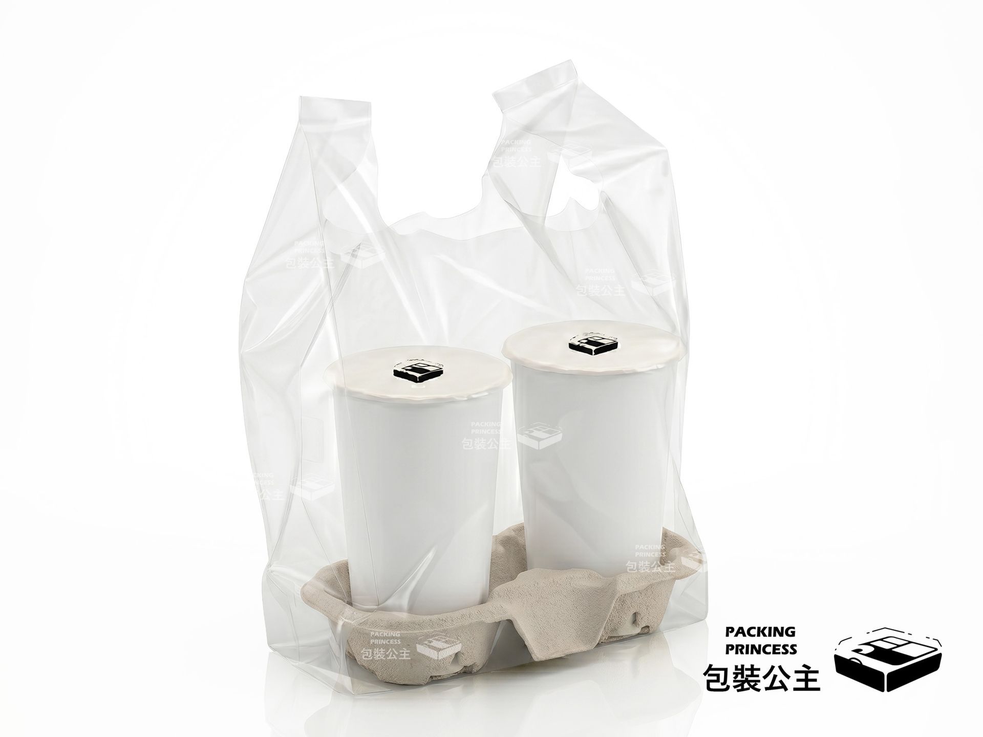 LD 系列高透明飲料背心袋:加厚 LDPE 材質,韌性強、高透明度設計,提升手搖飲與咖啡外帶的專業質感