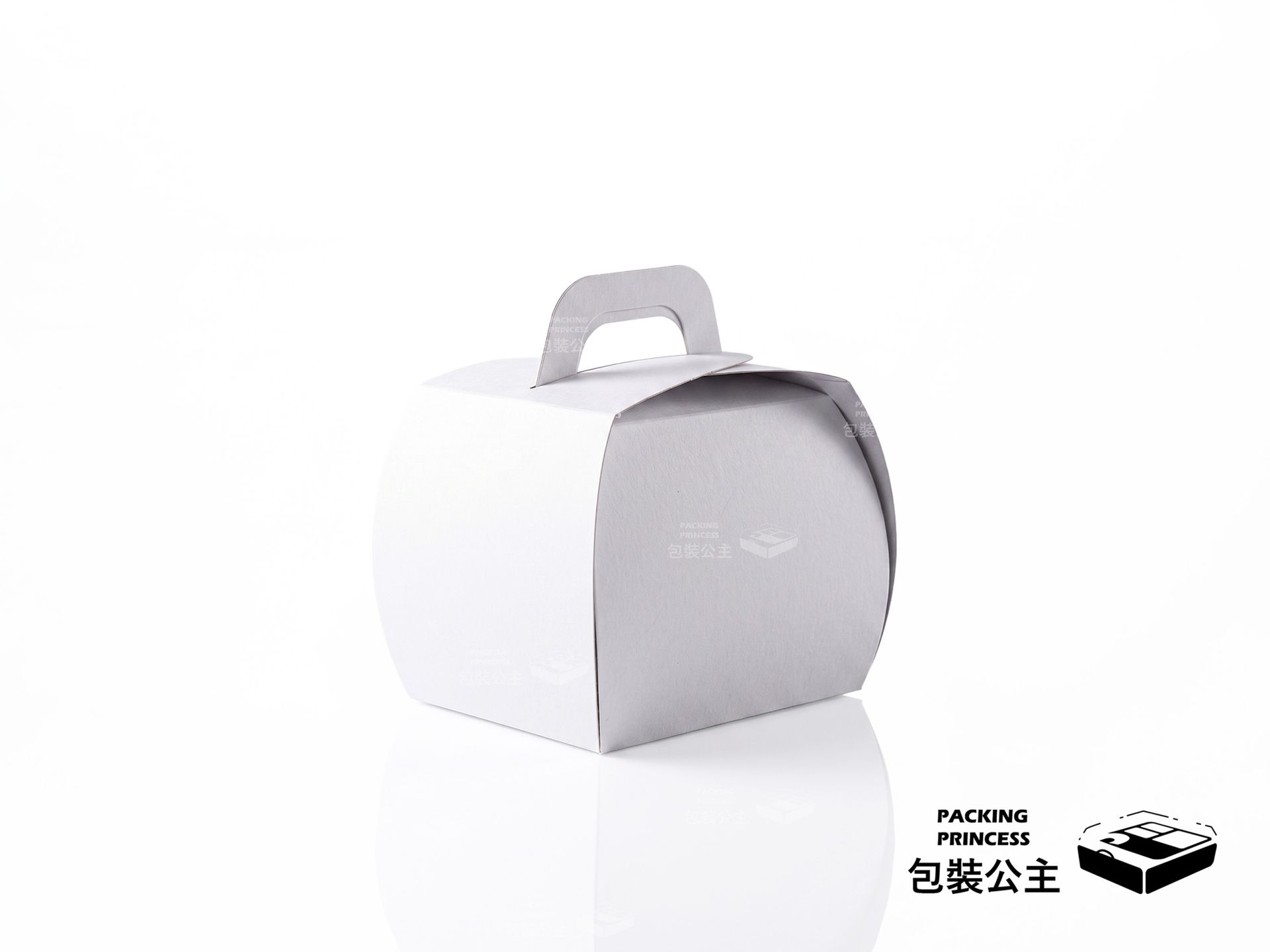 SCH-01 經濟型單片手提蛋糕盒，簡約便利設計，是各類烘焙店家外帶的實用包材。
