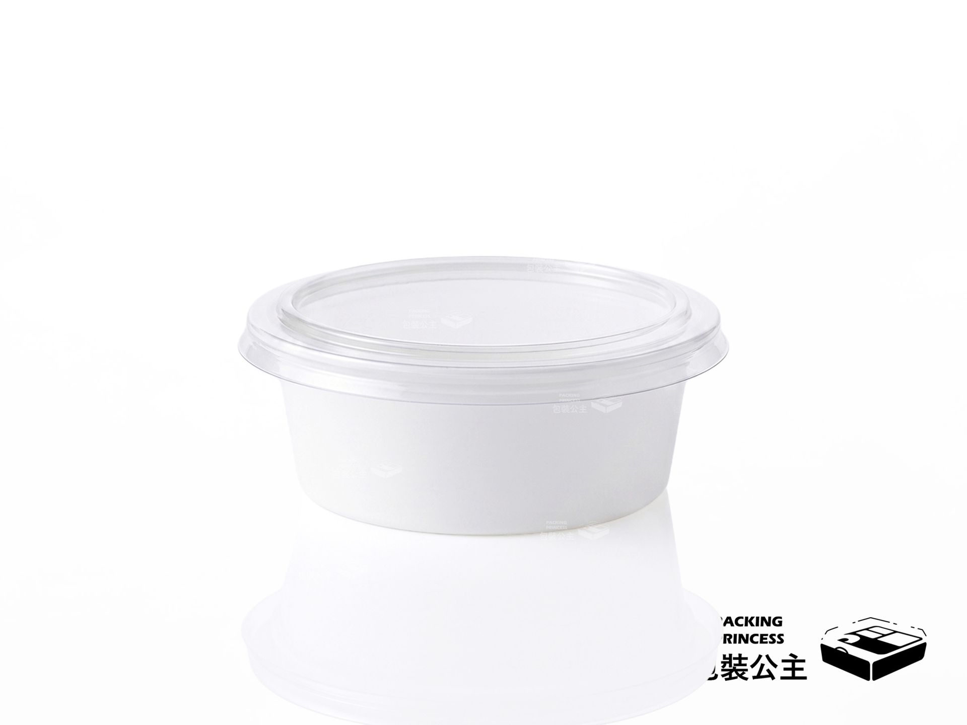 C-120 | 布丁杯 白色甜品杯 扁塑膠杯 (50組)