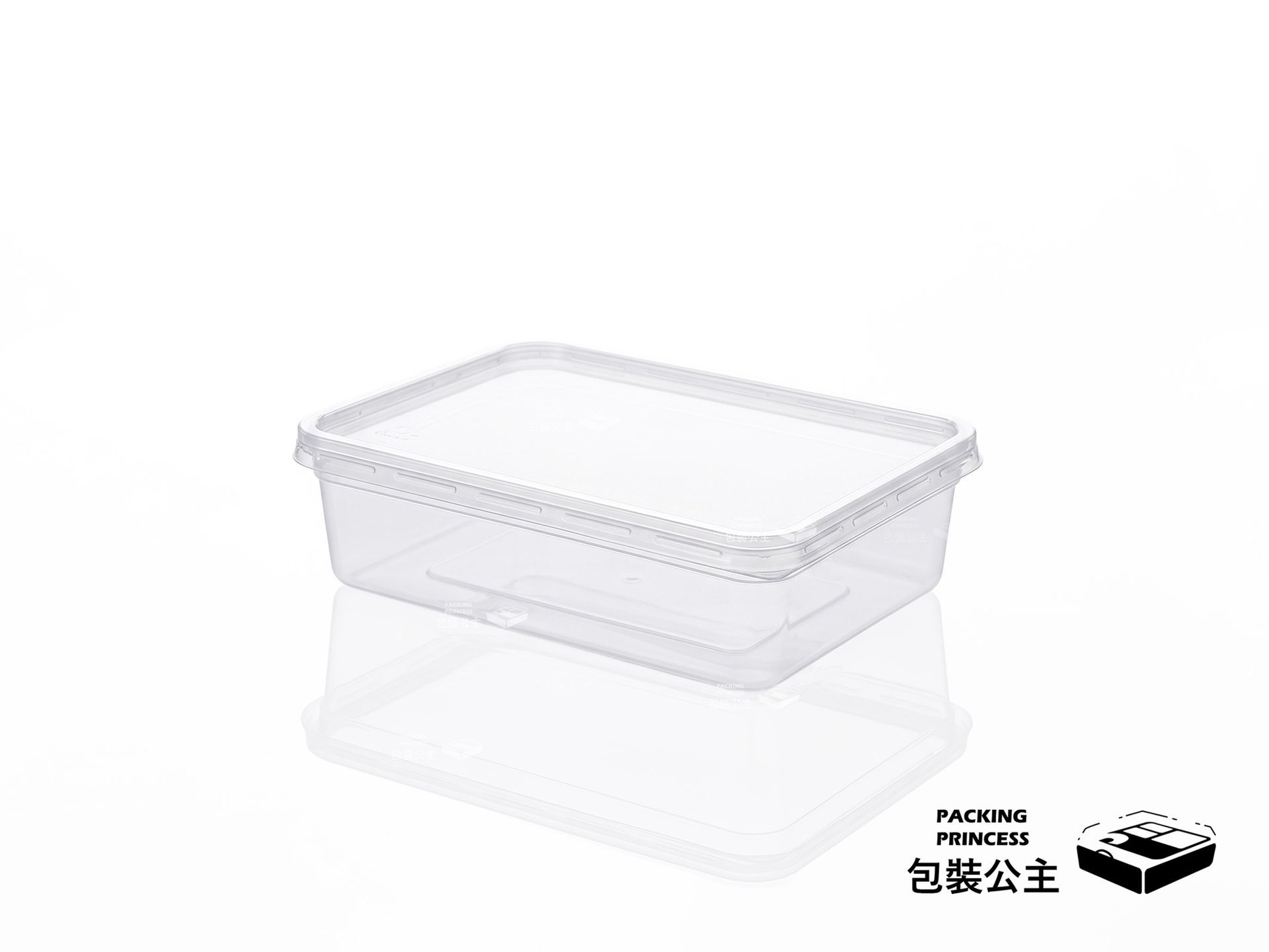 CPK 0.5 公升保鮮盒，透明餅乾盒與塑膠保鮮盒款式，單品正面展示，適合點心與餅乾外帶包裝。