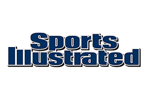 The sports illustrated logo is blue and white on a white background.