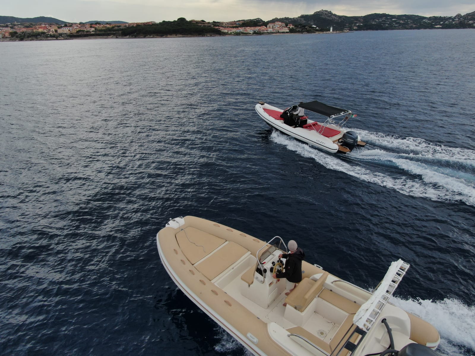 inflatable boat sea Sardinia
