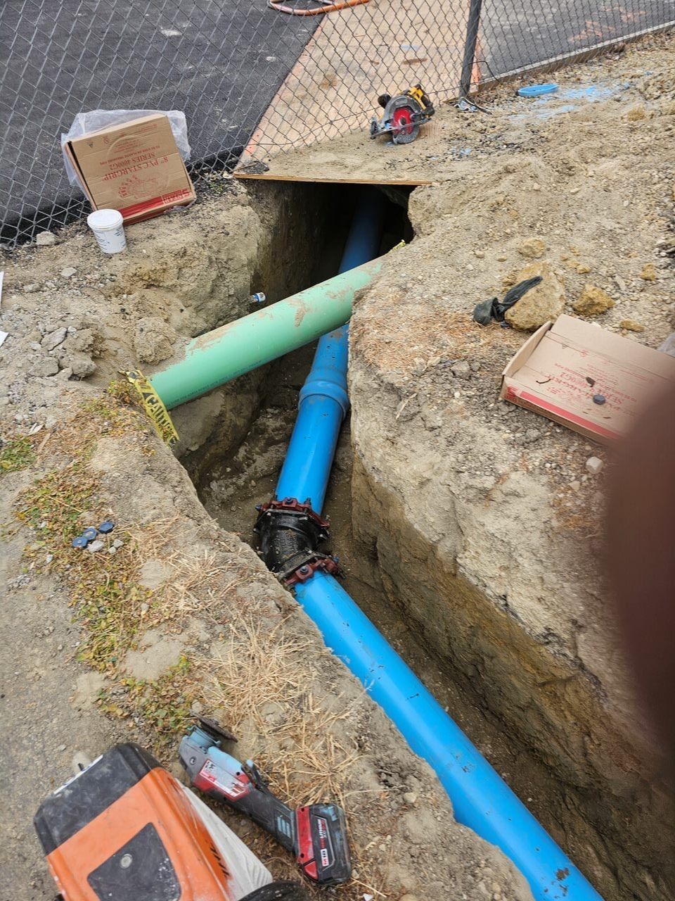 sewer lines installation