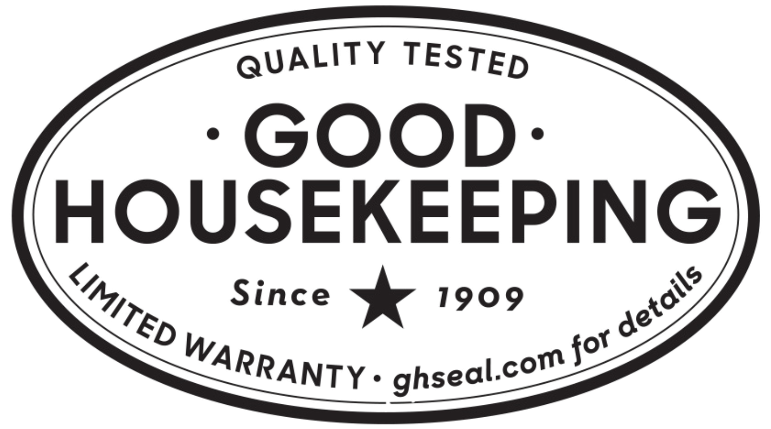 Good Housekeeping seal with text 