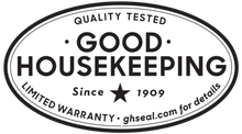 Good Housekeeping seal with text