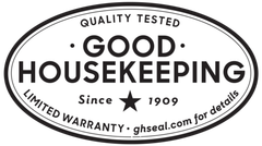 Good Housekeeping seal with text 