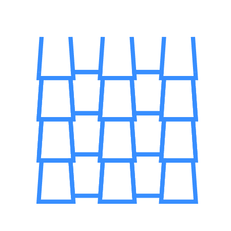 Blue, stacked, overlapping abstract shapes; likely a visual representation.