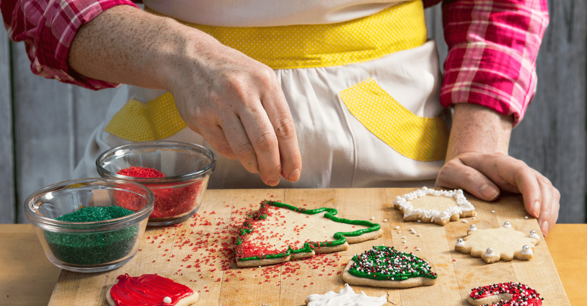 baking christmas cookies in aged care facilities