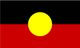 The Aboriginal Flag. It is a red , black and yellow flag with a yellow circle in the middle.