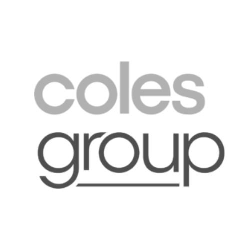 A coles group logo is shown in black and white