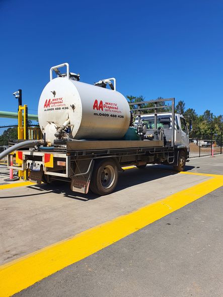 AA Waste Disposal Truck — Waste Disposal in Maryborough, QLD AA Waste Disposal Truck — Waste Disposal in Maryborough, QLD