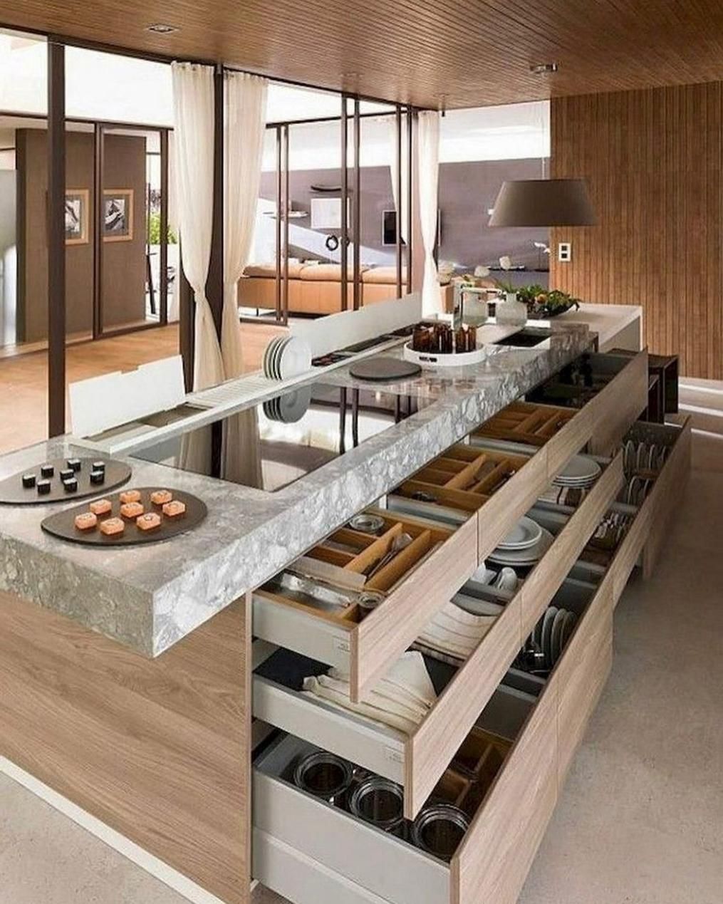A Kitchen with Lots of Drawers and A Counter Top — Caldera Kitchens and Bathrooms in Lynchs Creek, NSW