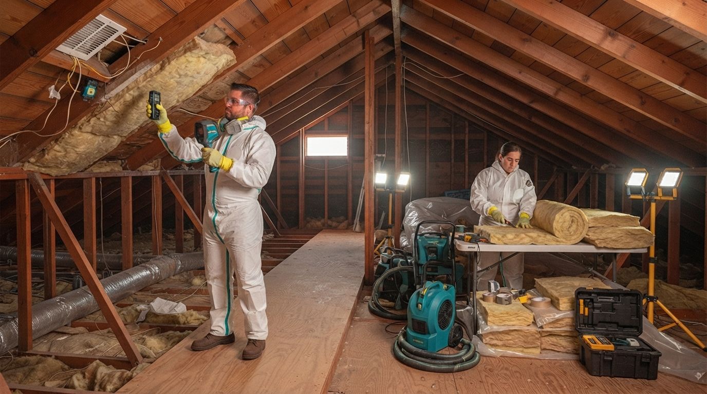 Energy-efficient home insulation installed in a residential property