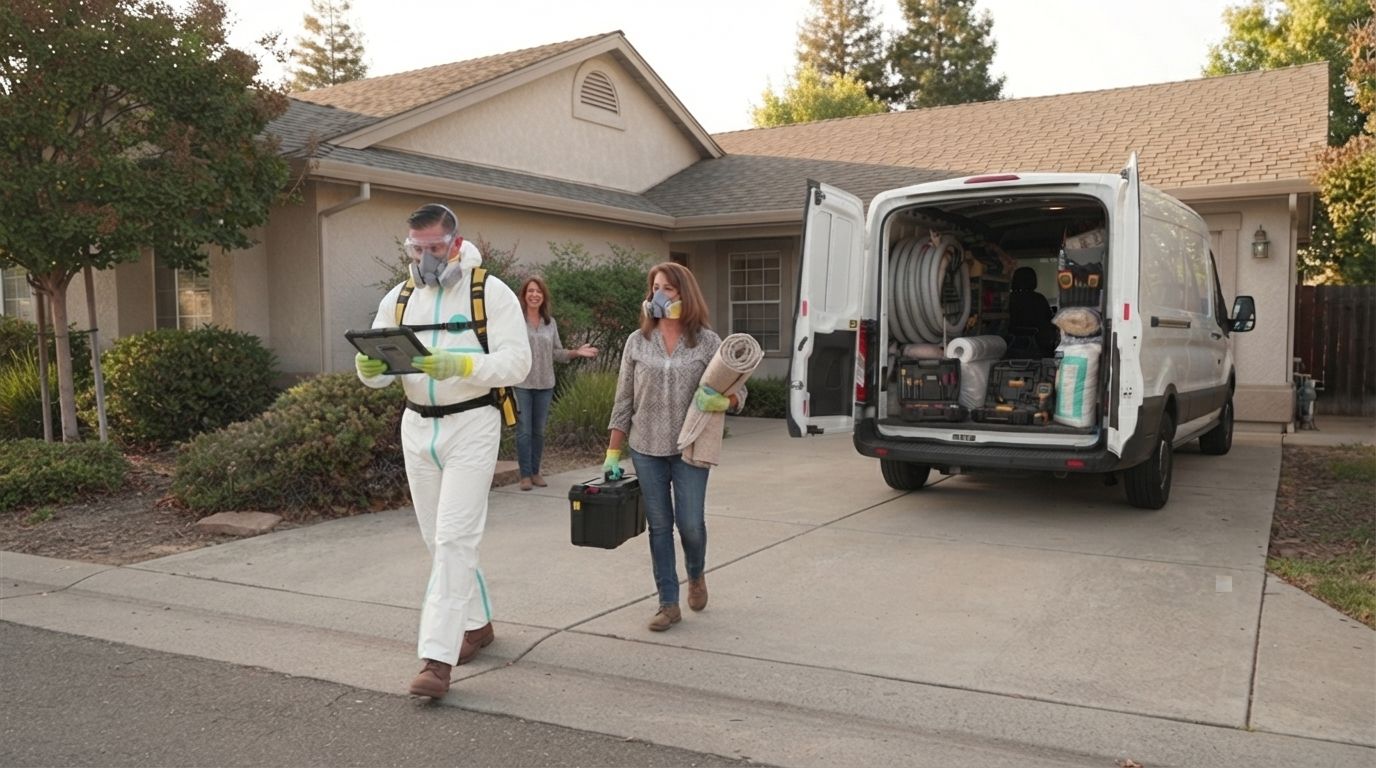 Homeowner consulting with an insulation professional in Auburn, CA
