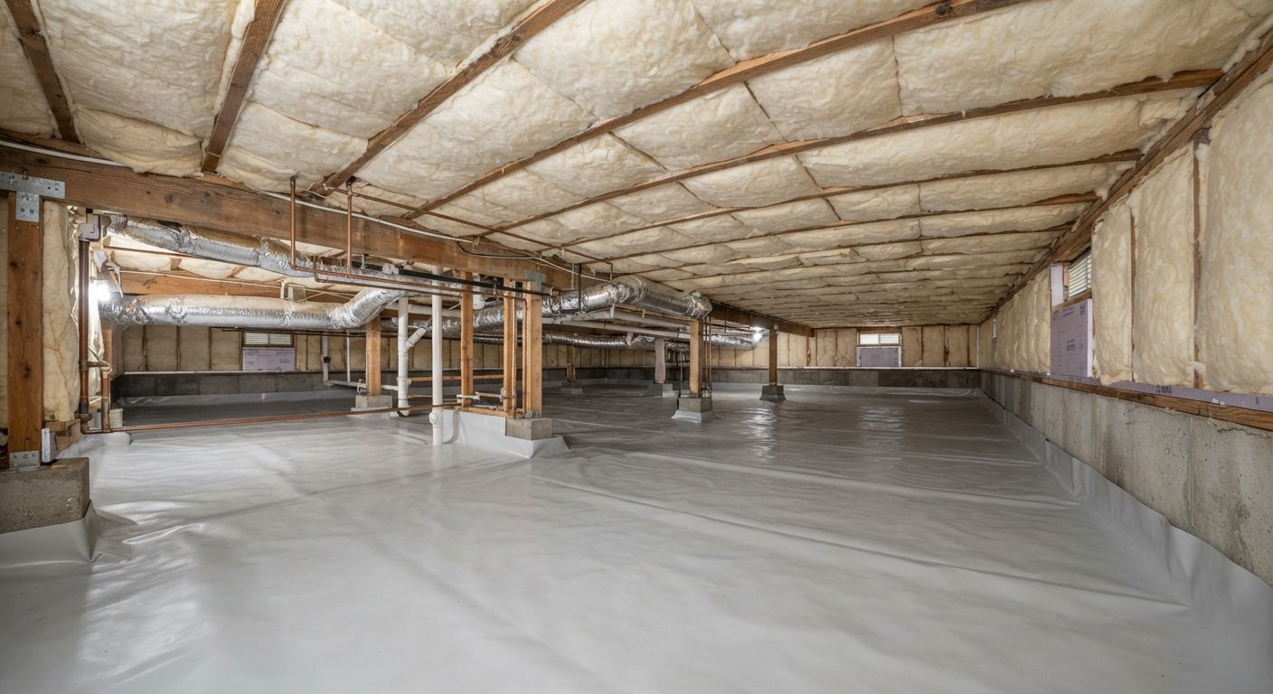 Crawl Space Insulation finished project by Auburn Insulation Pro