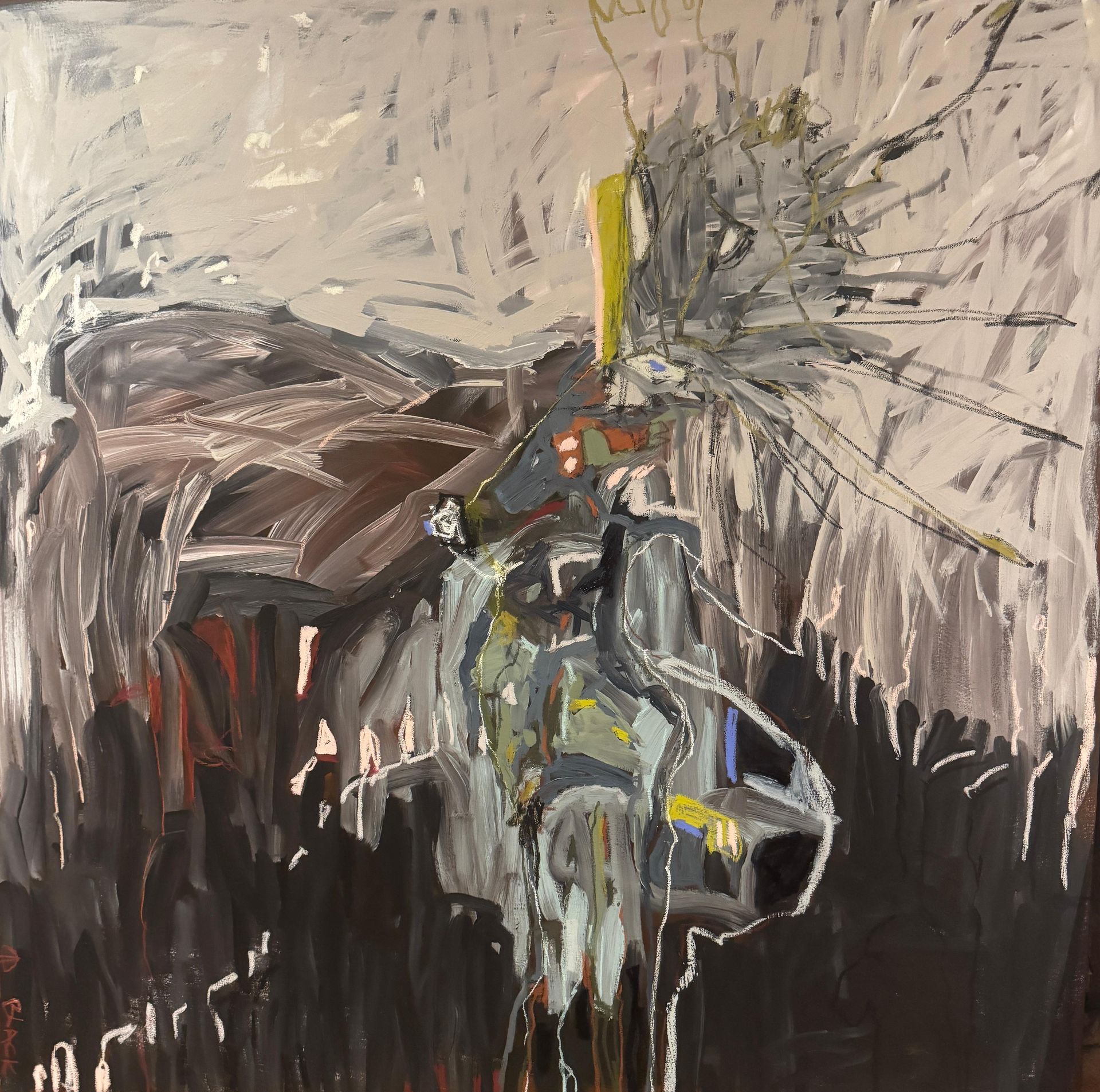 Contemporary abstract female figure by Bianca Black Art inspired by Sarah Baartman, featuring layers