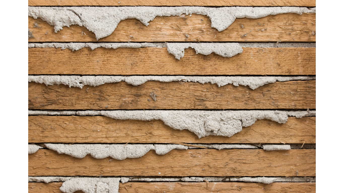 wood lath and plaster.