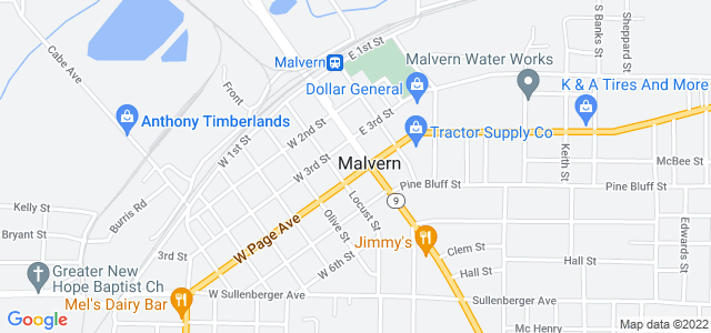 Map of business location