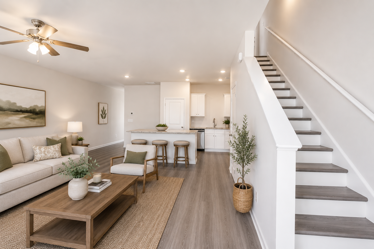 Virtually Staged Living Space
