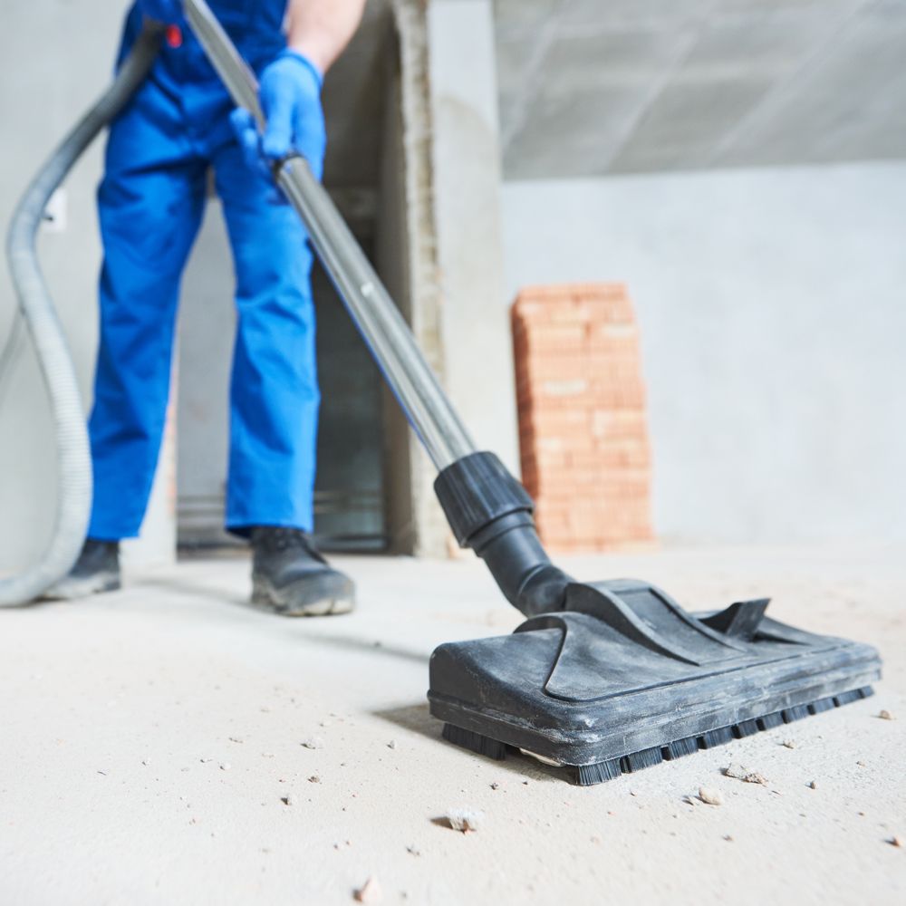 Professional Commercial Cleaner Cleaning Post Construction Debris
