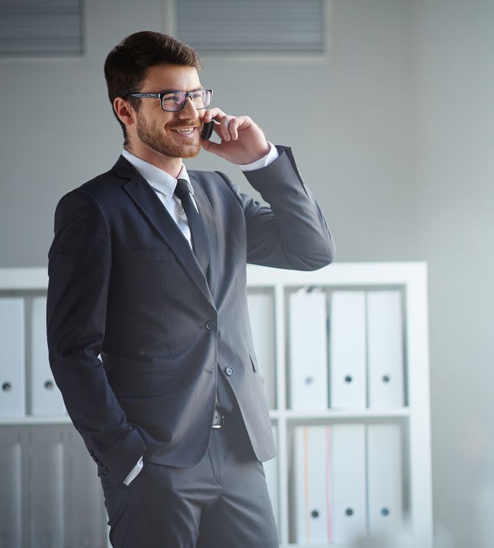 Business Man Calling for Office Cleaning Services