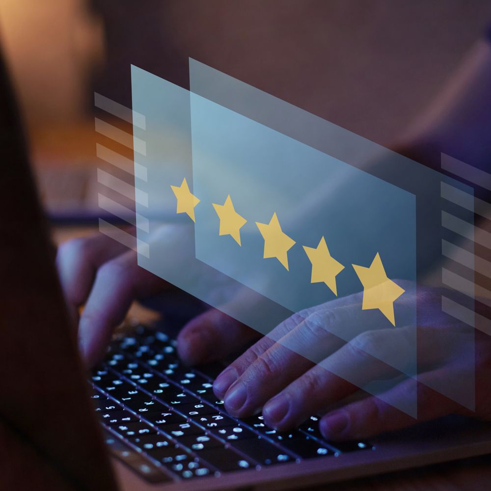 Previous Client Typing Positive Reviews