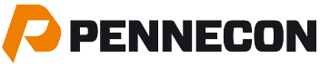 Orange and black Pennecon logo.