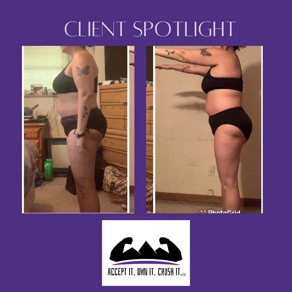 Woman Before And After Gym Fitness — Monee, IL — K-Ray Fitness At AOC Gym