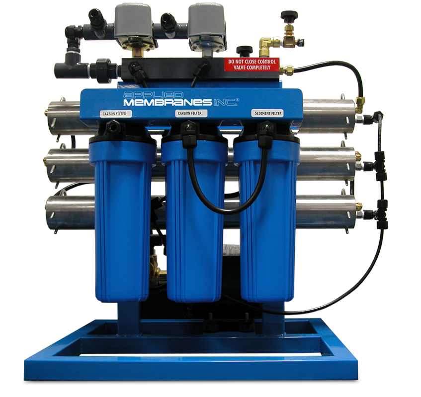 A blue machine with the word membrane on it