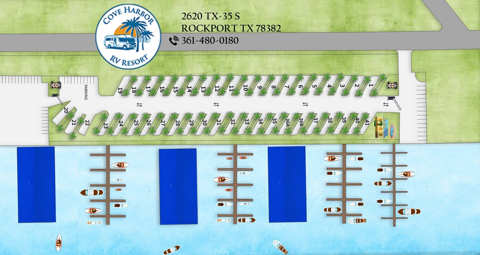 Boat Storage Rockport TX Cove Harbor Marina & Drystack