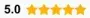 Five stars are lined up in a row on a white background.