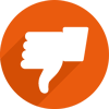 Orange thumbs down - San Antonio, TX - Accu - Rite Roofing and Construction Services