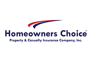 Homeowners Choice Property & Casualty Insurance Company logo in blue and red