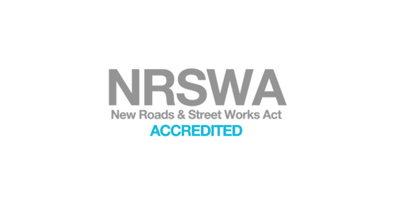 SafeContractor logo in blue with a flower-like icon on a white background