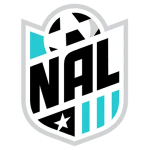 NHL shield logo in black, white, gray, and teal with a stylized hockey puck design