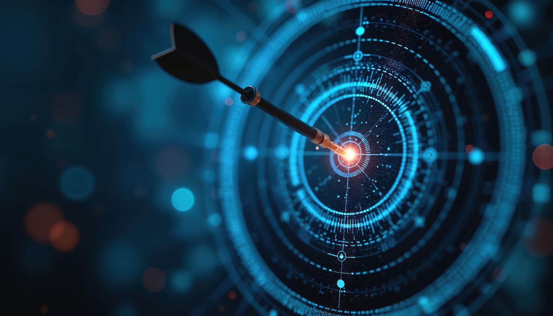 Four people collaborating around a laptop and papers in a modern office.