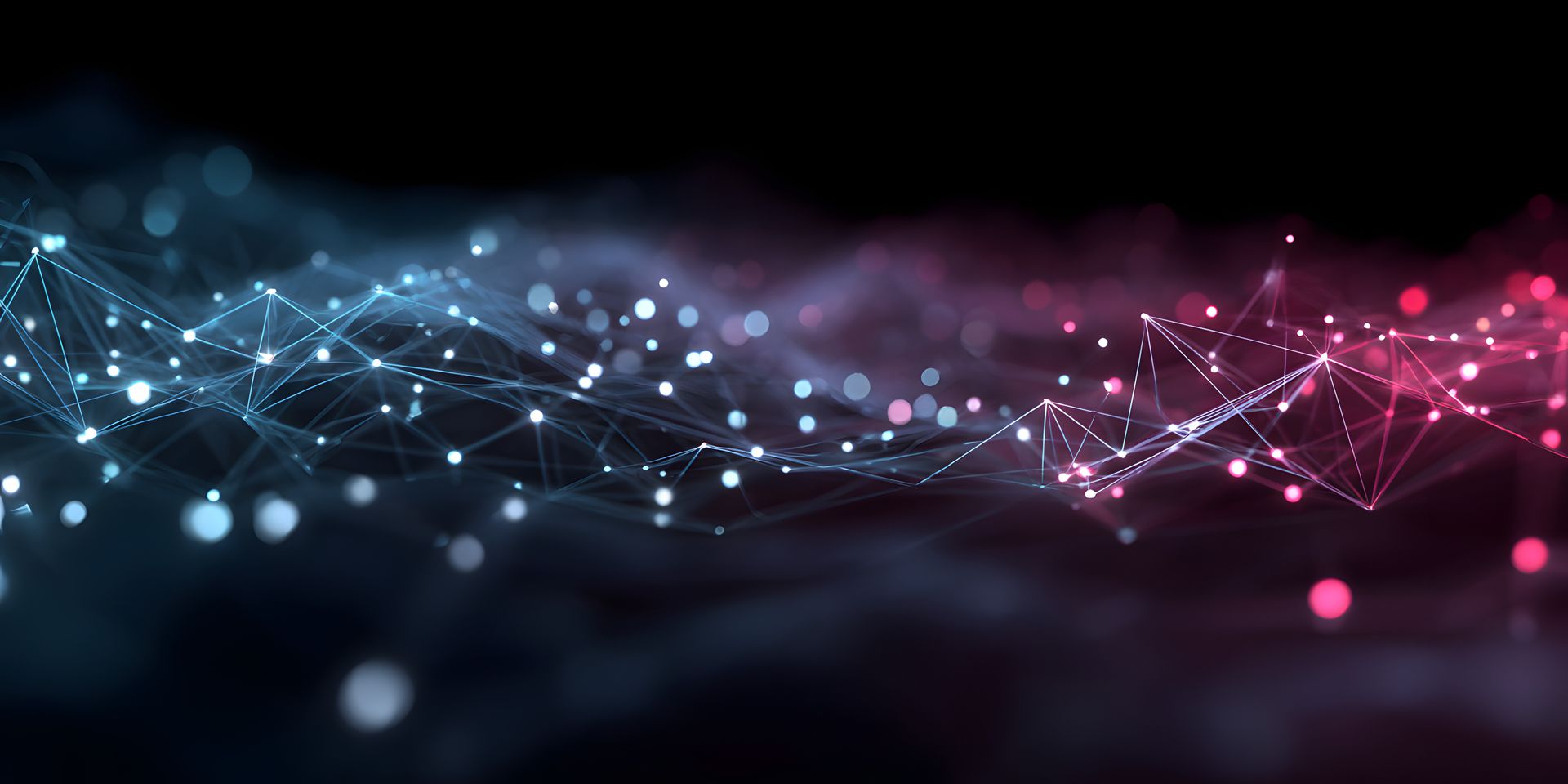 Person interacting with an AI Agent Core graphic, showing AI concepts and data flows in a blue setting.