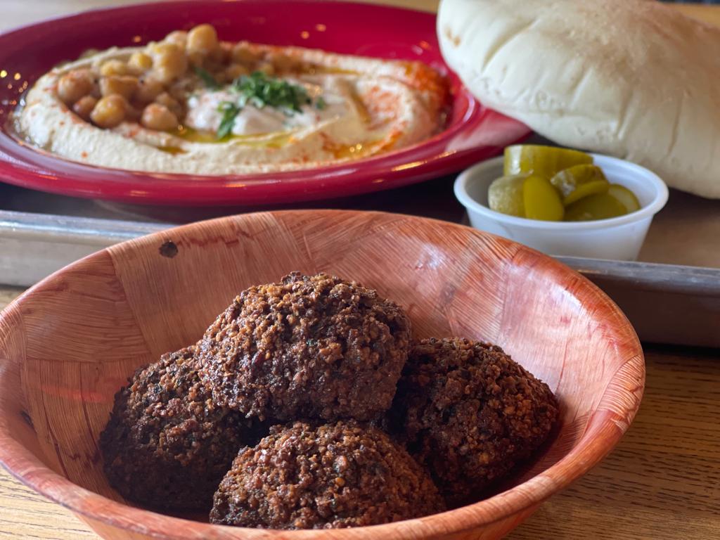 Falafel and hummus