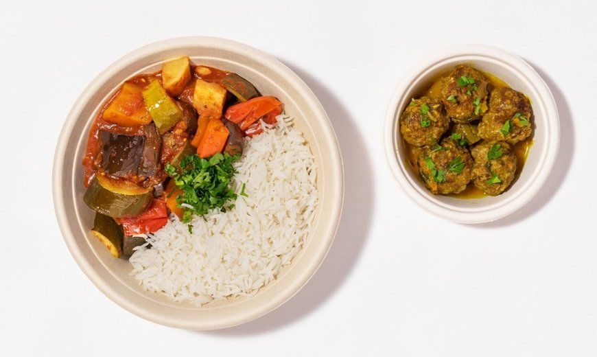 Meatballs and rice