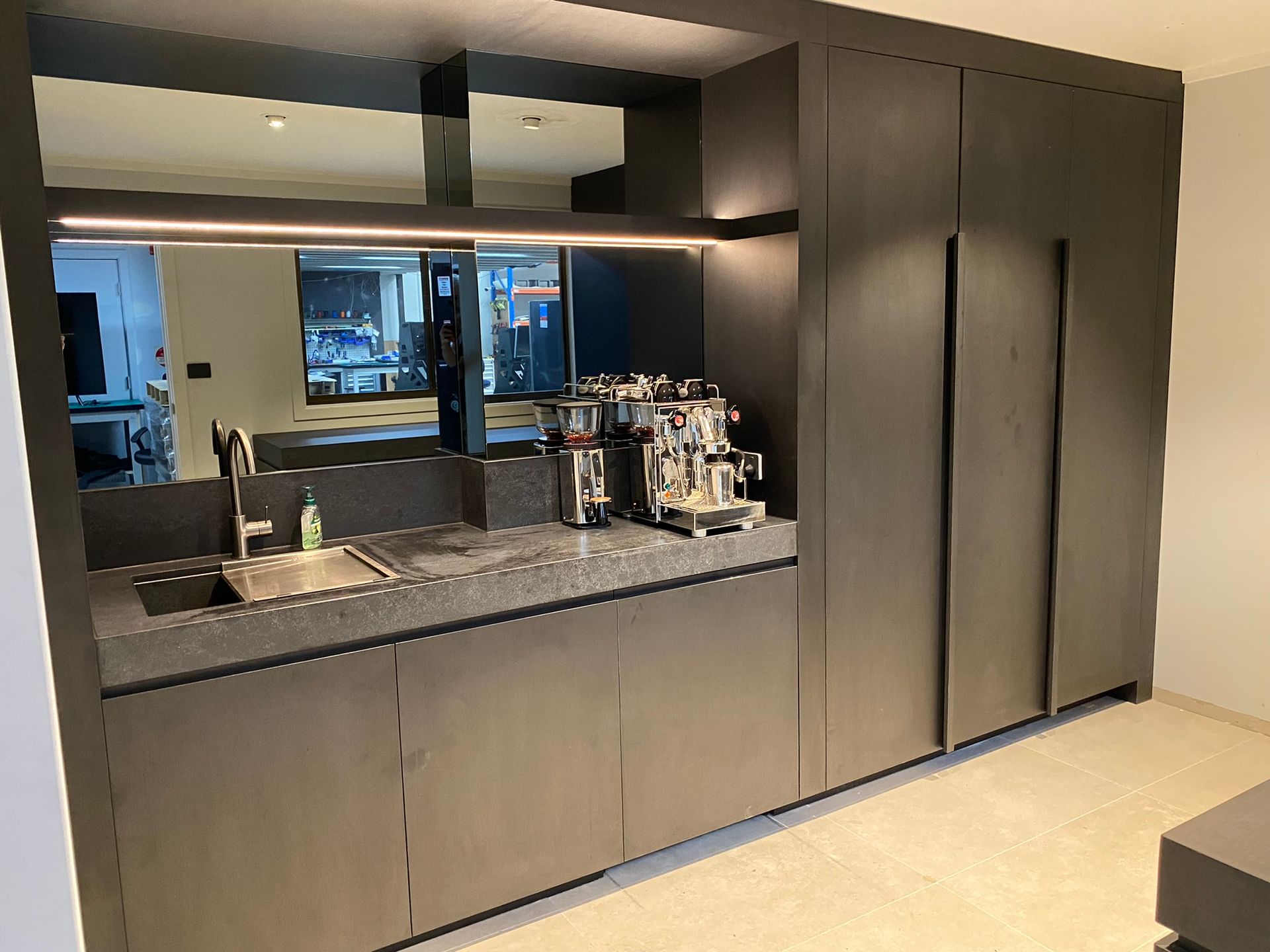 RYAN AEROSPACE staff amenities at its Gold Coast facility with industrial grade espresso coffee machine.