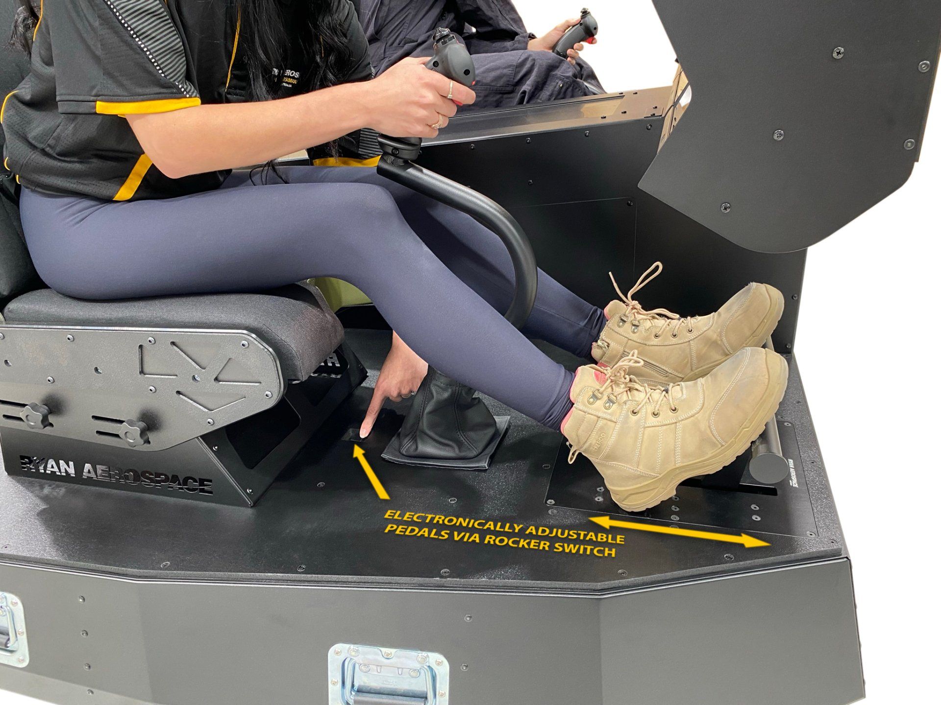 RYAN AEROSPACE HELICREW dual control helicopter simulator in the Black Hawk variant.