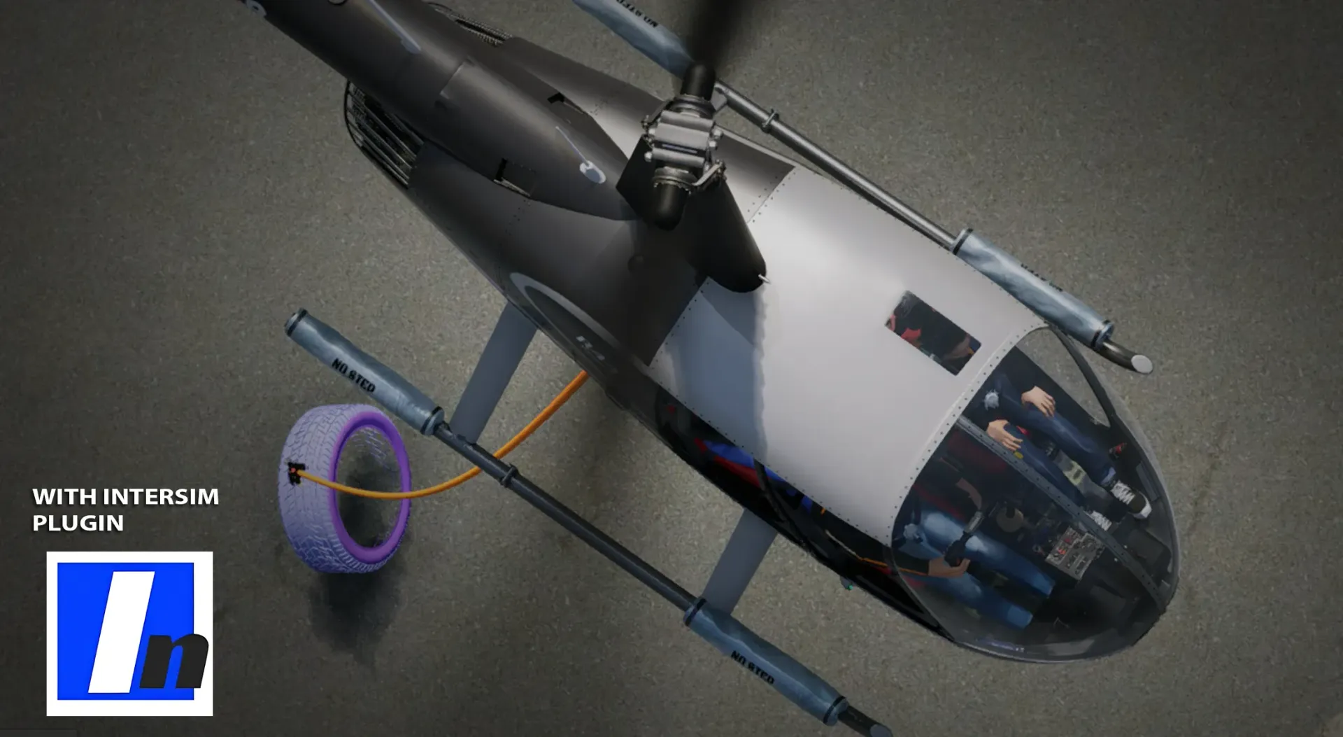 Robinson R44 mixed reality simulator for long line training by RYAN AEROSPACE