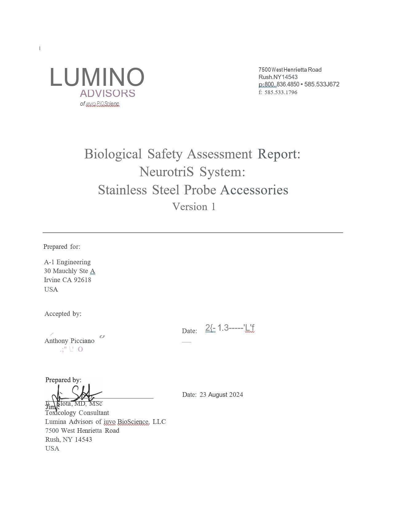 NeurotriS State of California Department of Public Health Food and Drug Branch Medical Device Manufacturing License.