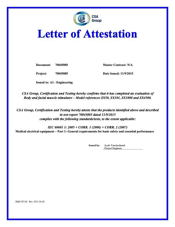 NeurotriS Letter of Attestation.