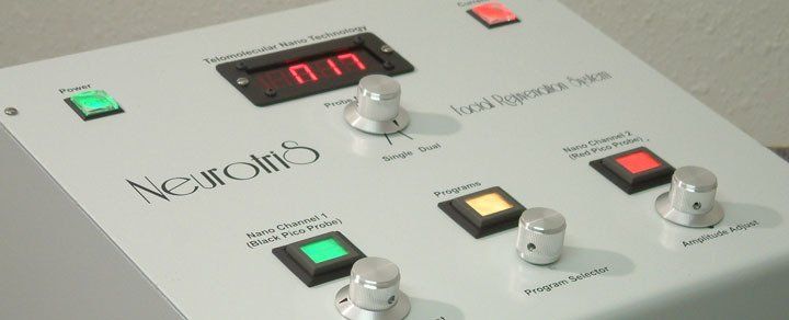 A white box with knobs and a digital display.