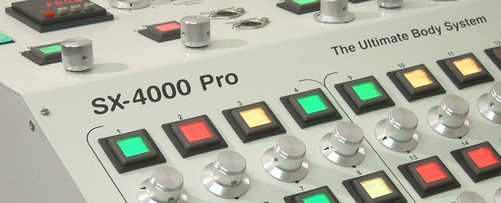 A white box with buttons and knobs that says sx 4000 pro